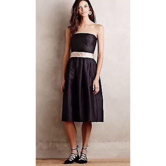 anthropologie dress formal NWT Bhldn Anthropologie Navy Blue Matisse Ruched Cap Sleeve Formal Gow –  Queen City Resale